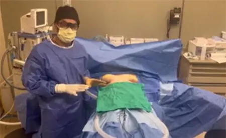 Dr. Mabourakh during surgery