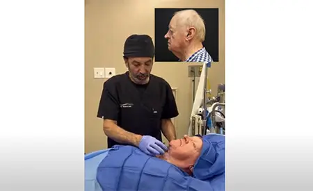 Dr. Mabourakh perforing a neck lift procedure